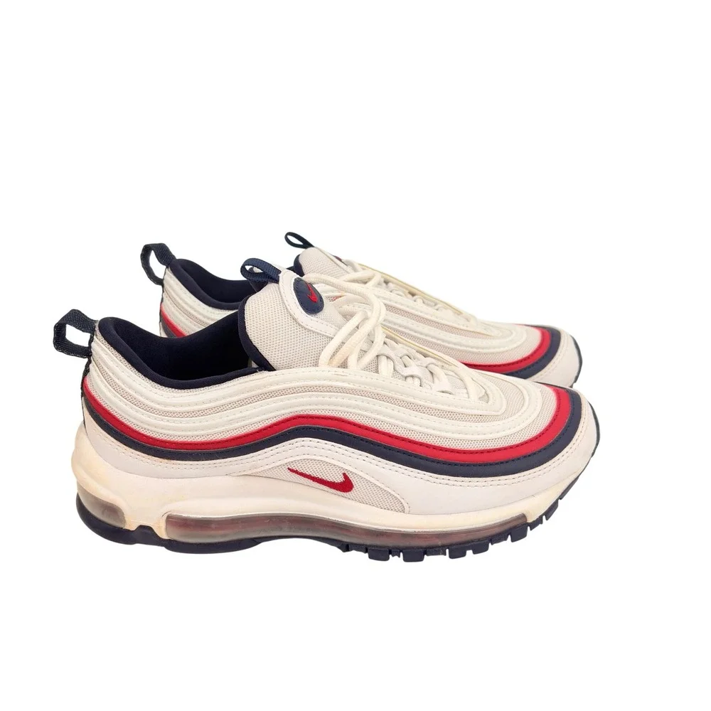 Nike Air Max 97 White Red Crush GS Youth Running Shoes Sneakers Size 6Y‎